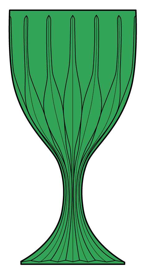 Park Lane Green Water Goblet by Mikasa-1