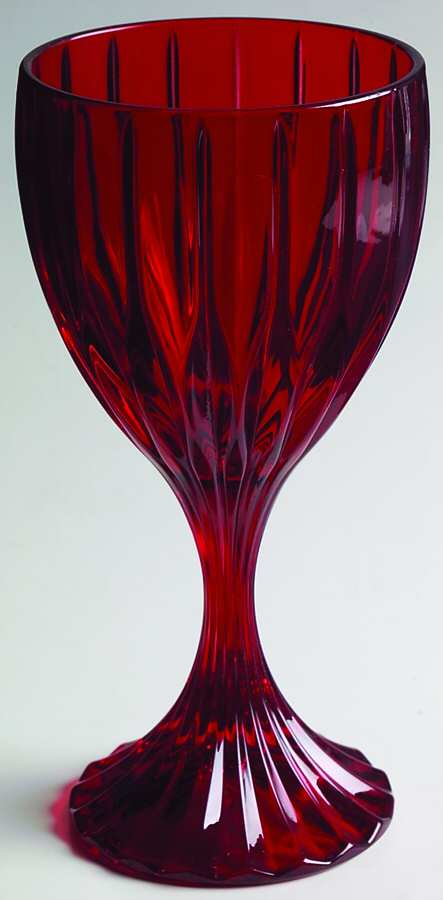 Park Lane Red Water Goblet by Mikasa-1