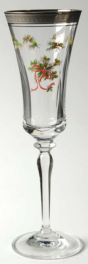 Palatial Holly Platinum Fluted Champagne by Mikasa-1