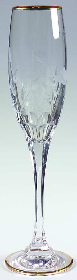 Rambling Rose Gold Fluted Champagne by Mikasa-1
