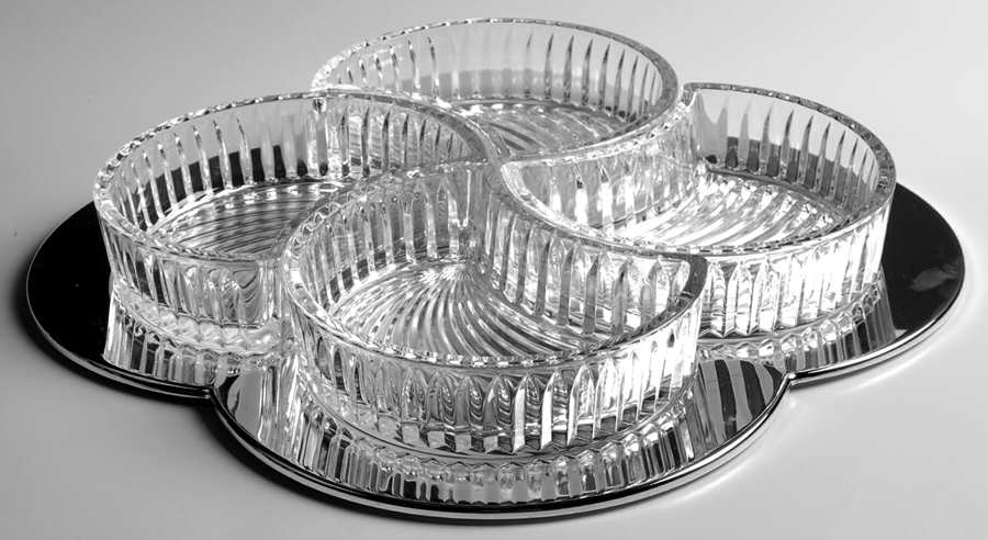 Vision (Giftware) 4 Part Server with Metal Tray by Mikasa-1