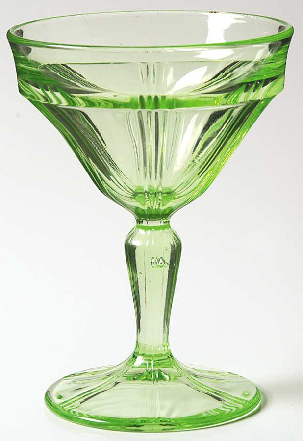 Lenox Green Champagne/Tall Sherbet by McKee-1