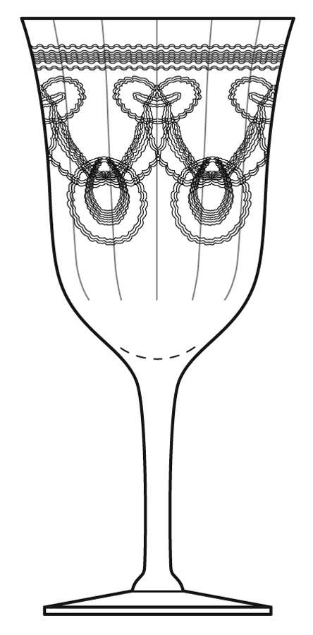 Necklace Clear (Stem 7577) Water Goblet by Morgantown-1