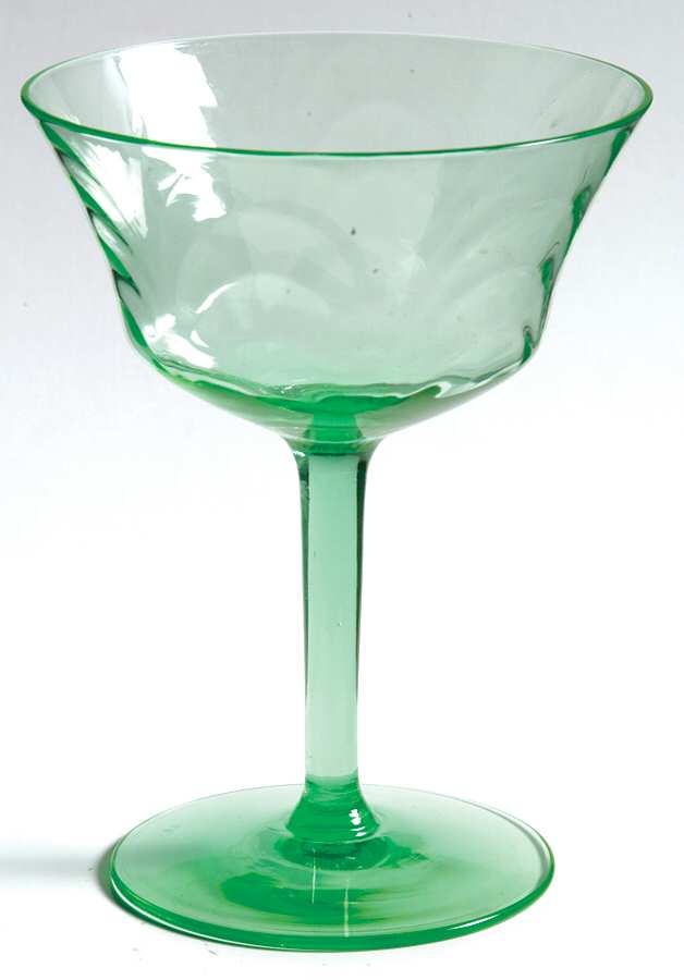 Palm Optic Green (Stem 7577) Champagne/Tall Sherbet by Morgantown-1