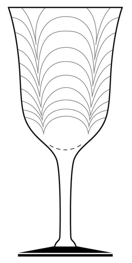 Palm Optic Clear (Black Foot, Stem 7577) Water Goblet by Morgantown-1