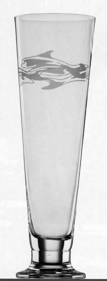 Tattoo White Dolphins Pilsner Glass by Marc Aurel-1