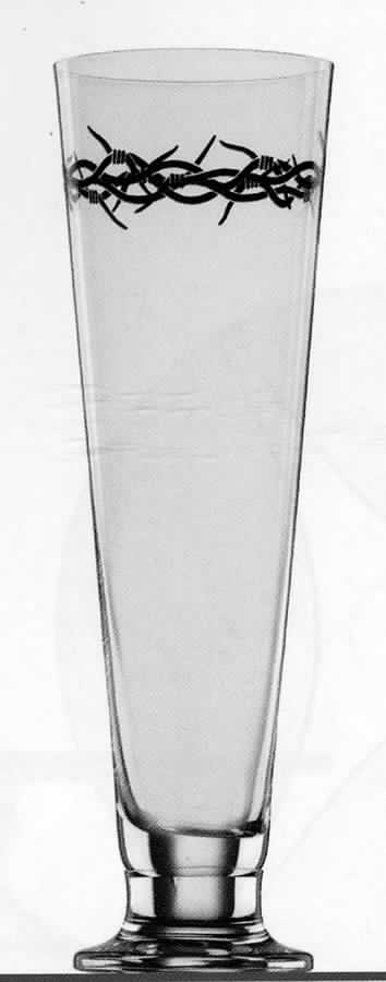 Tattoo Black Barbed Wire Pilsner Glass by Marc Aurel-1