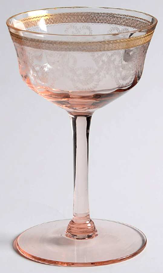 Necklace Pink (Stem 7577) (Gold) Liquor Cocktail by Morgantown-1