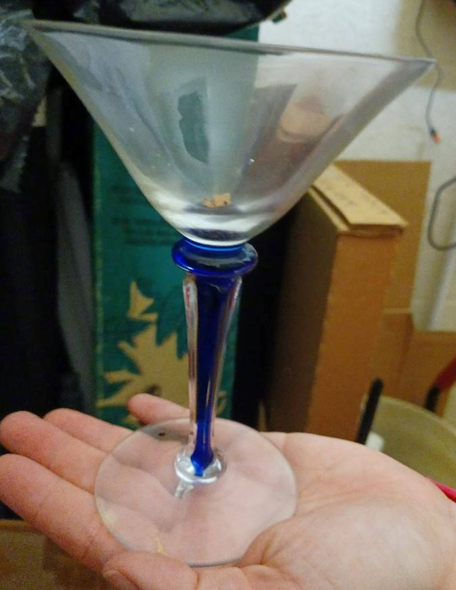 Athena Blue Clear (Stem 7606 1-2) Champagne/Tall Sherbet by Morgantown-1