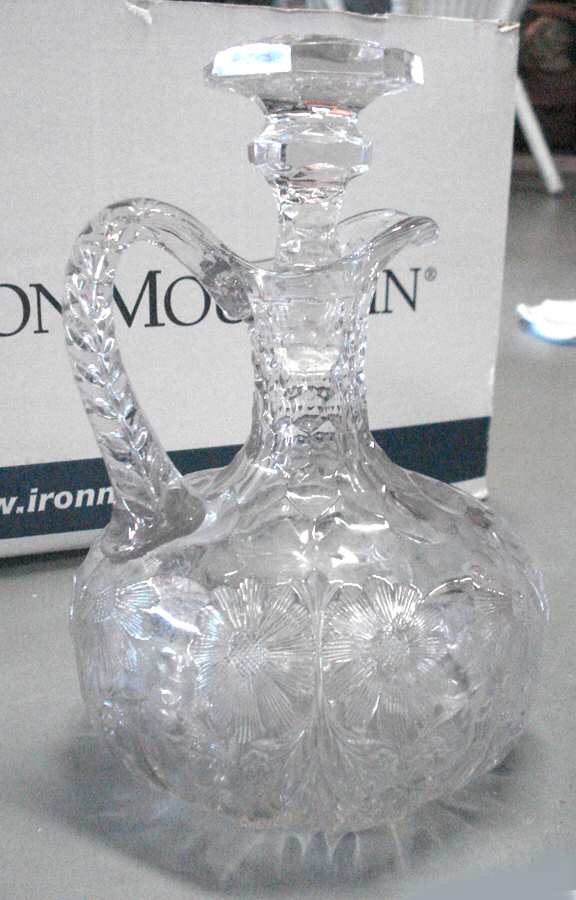 Puritan Clear Cruet & Stopper by McKee-1