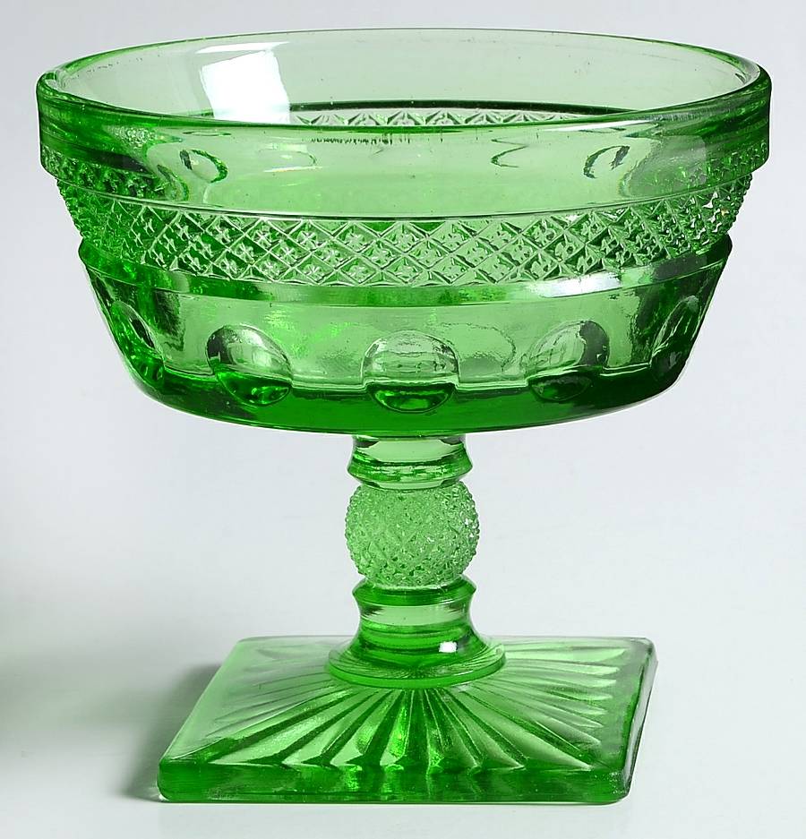 Opal Green Champagne/Tall Sherbet by McKee-1