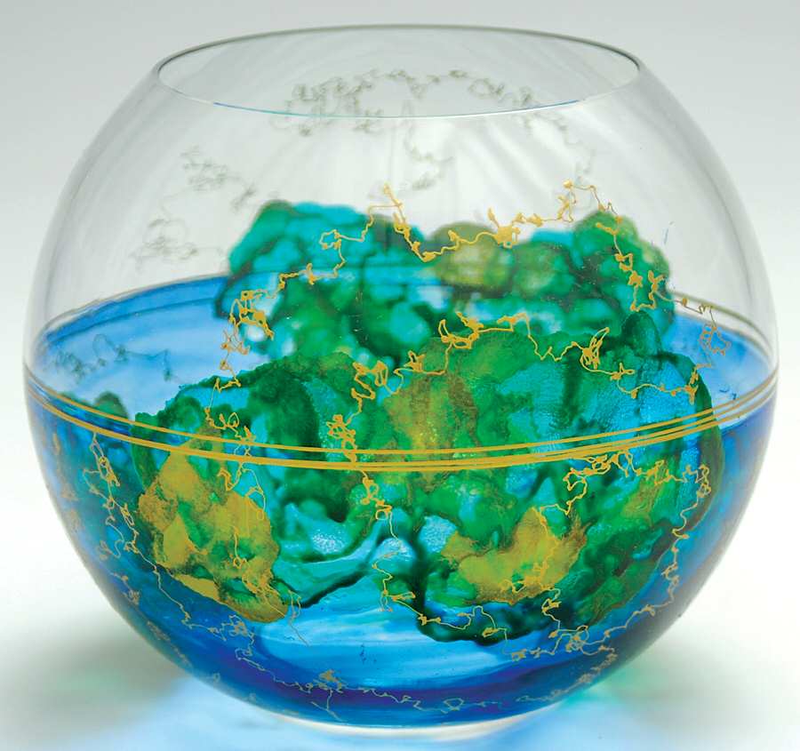 Lagoon 6" Rose Bowl by Monarch Crystal-1
