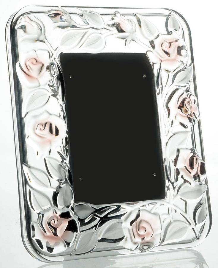 Bella Rosa Pink Frost Frame-Holds 4" X 6" Photo by Mikasa-1