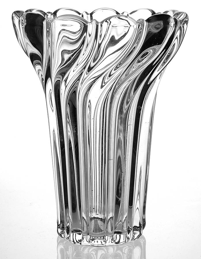 Peppermint Clear 9" Flower Vase by Mikasa-1