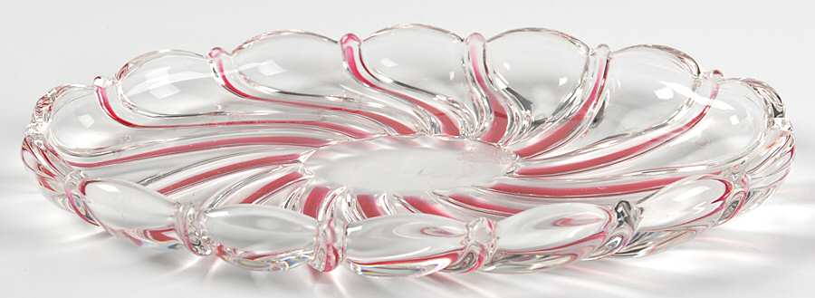 Peppermint Red Oval Sweet Meat Dish by Mikasa-1