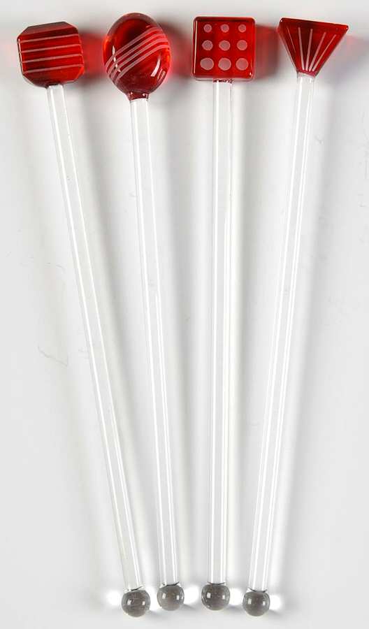 Cheers Ruby Stirrers - Set of 4 Motifs by Mikasa-1