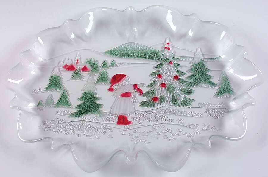 Holiday Landscape Round Canape Serving Platter by Mikasa-1