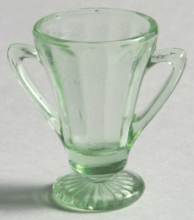 Jennifer Minatures Green Tall Footed Open Sugar by Mosser (Ohio)-1