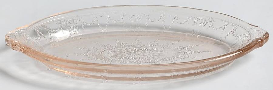 Jennifer Miniatures Pink Under 13" Platter by Mosser (Ohio)-1