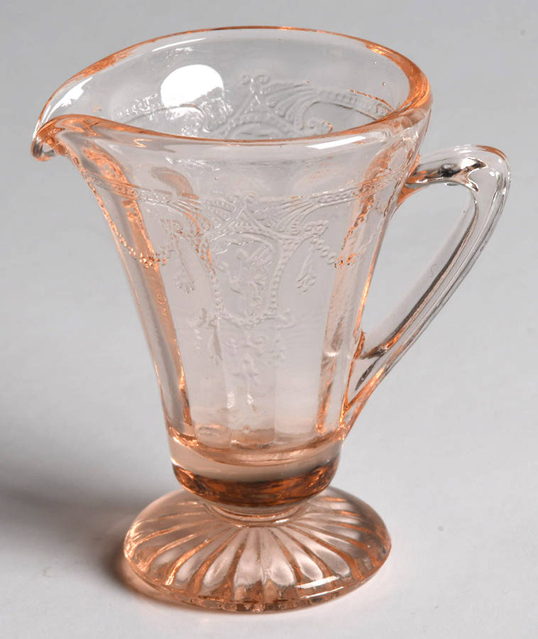 Jennifer Miniatures Pink Tall Footed Creamer by Mosser (Ohio)-1