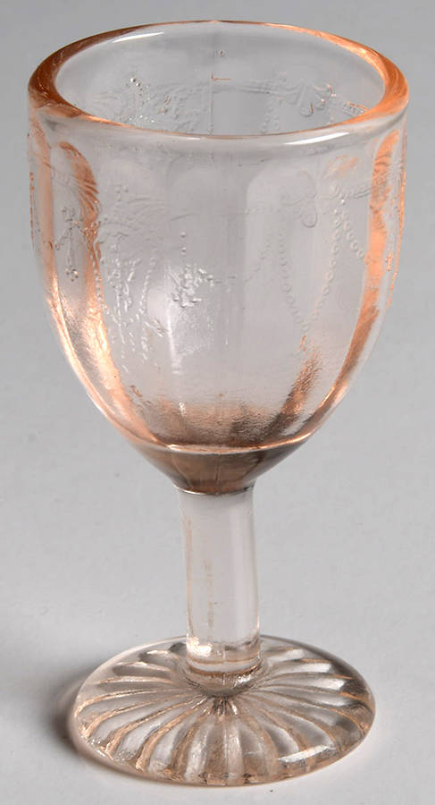 Jennifer Miniatures Pink Water Goblet by Mosser (Ohio)-1