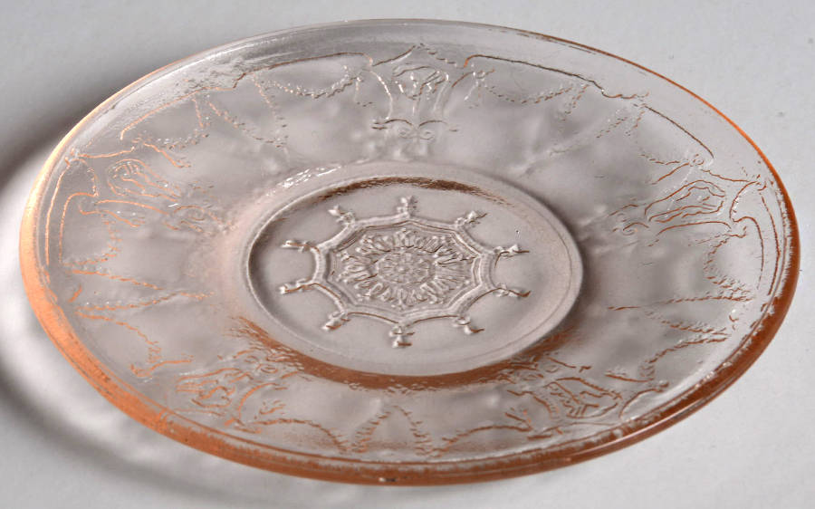 Jennifer Miniatures Pink Dessert Plate by Mosser (Ohio)-1