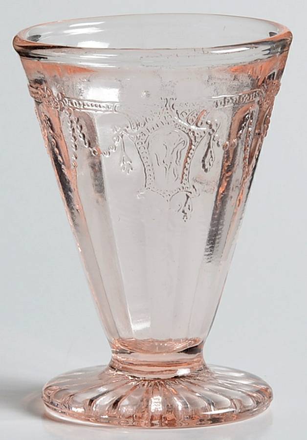 Jennifer Miniatures Pink Footed Tumbler by Mosser (Ohio)-1