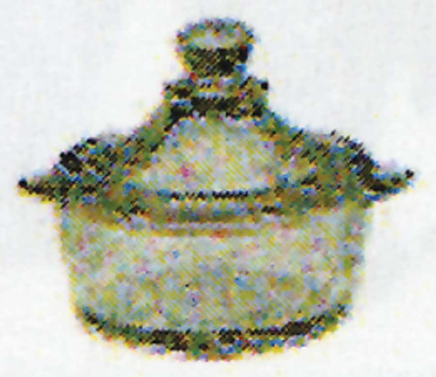 Jennifer Miniatures Pink Candy Dish & Lid by Mosser (Ohio)-1