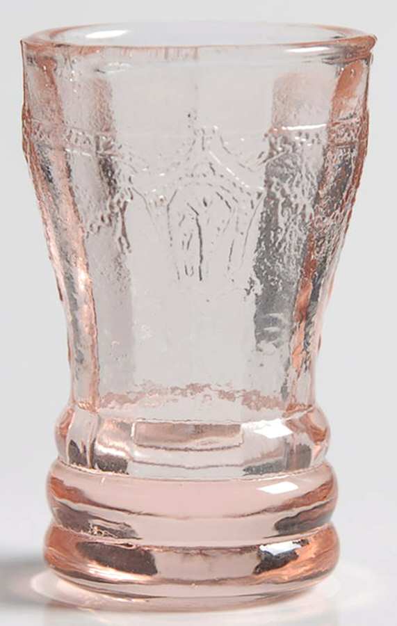 Jennifer Miniatures Pink Flat Tumbler by Mosser (Ohio)-1
