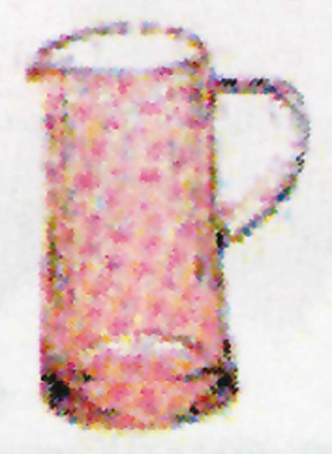 Jennifer Miniatures Yellow Straight Side Pitcher by Mosser (Ohio)-1