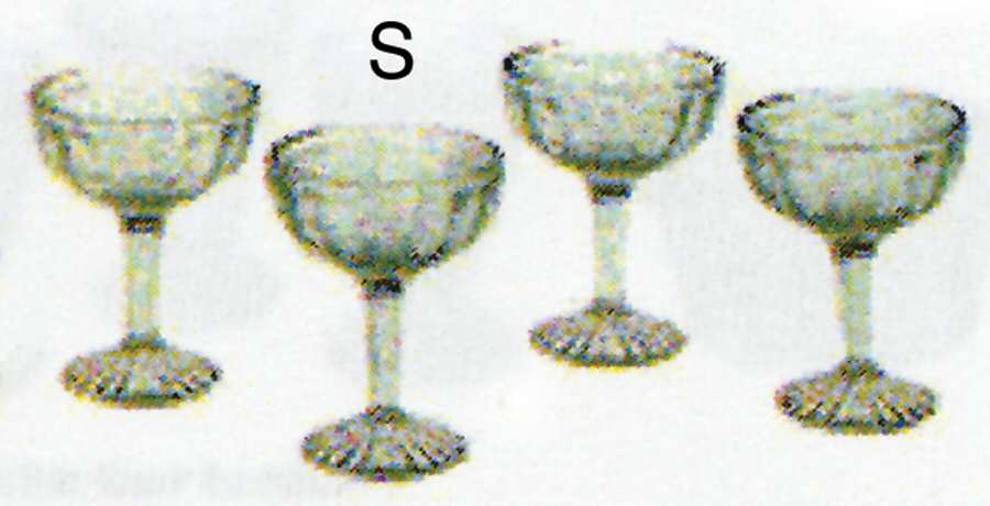 Jennifer Miniatures Yellow Champagne/Tall Sherbet by Mosser (Ohio)-1