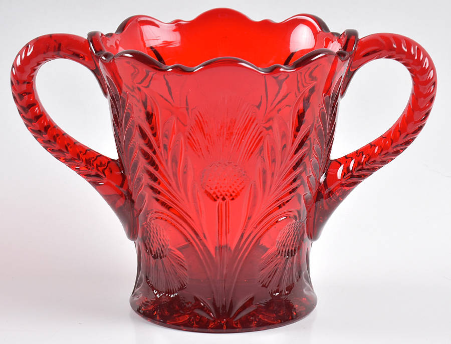 Inverted Thistle Ruby Red Open Sugar by Mosser (Ohio)-1