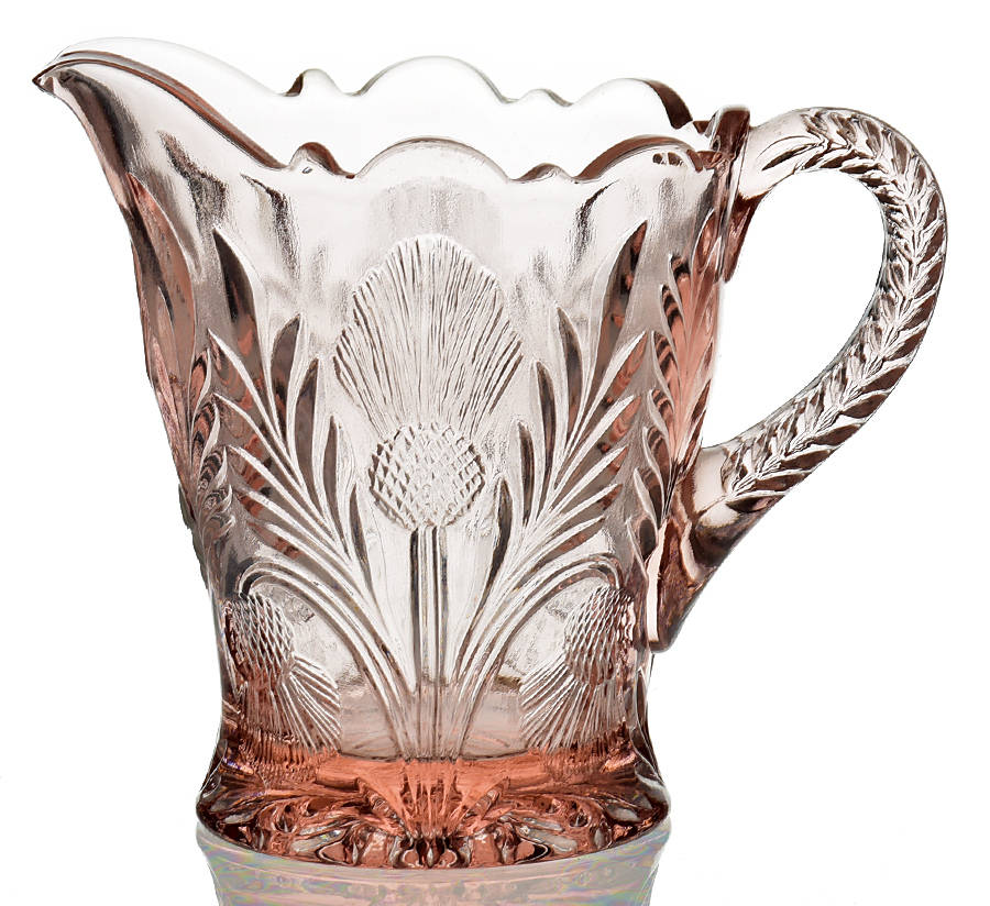 Inverted Thistle Cranberry Ice (Dark Pink) Creamer by Mosser (Ohio)-1