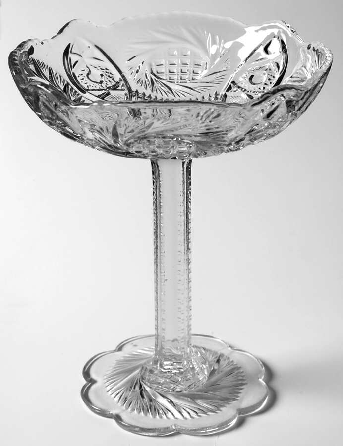 Sunburst Round Compote (Height X Width) by McKee-1