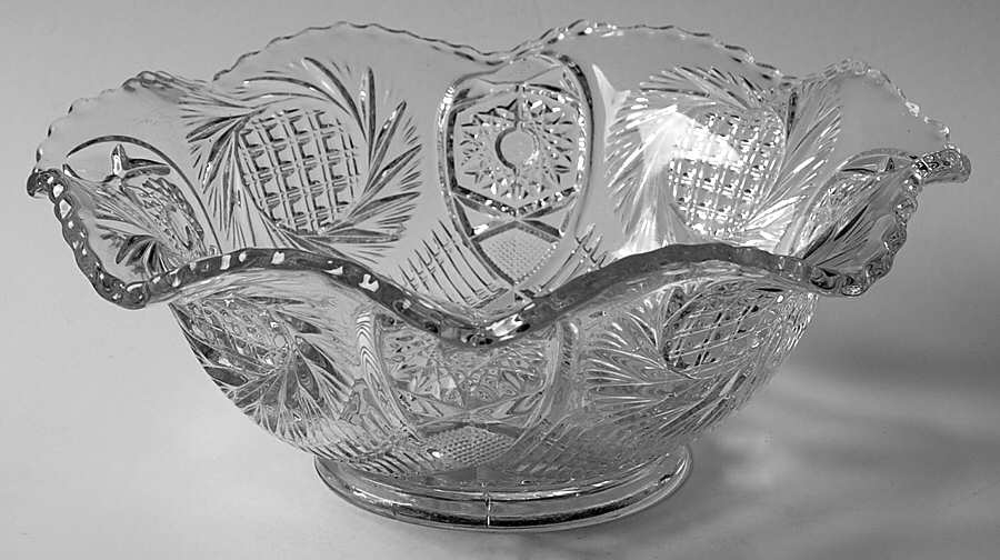 Sunburst 9" Round Crimped Bowl by McKee-1
