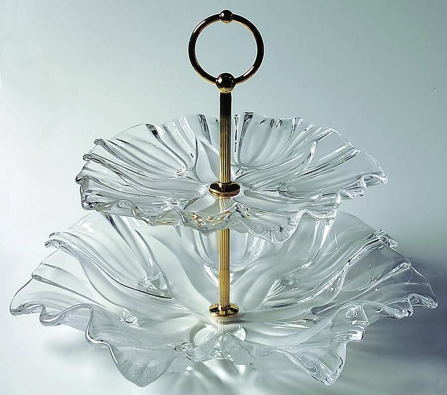 Tulips Satin 2 Tier Serving Tray by Mikasa-1