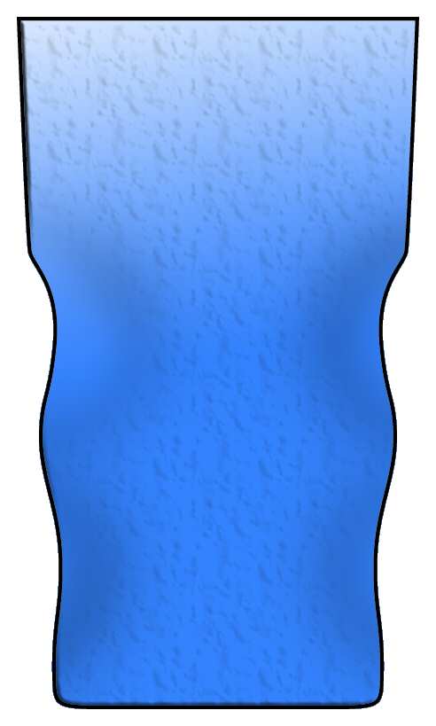 Thumbprint Peacock Blue 14 Oz Flat Tumbler by Morgantown-1