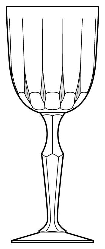Princess Points Water Goblet by Mikasa-1