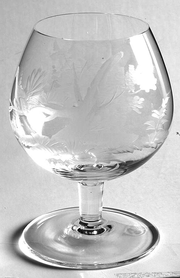 Whisky Birds of the Wild Brandy Glass by Moser-1