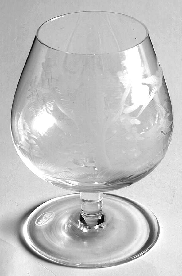 Whisky Birds of the Wild Brandy Glass by Moser-1