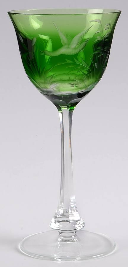 Whisky Birds of the Wild Emerald Green Wine by Moser-1