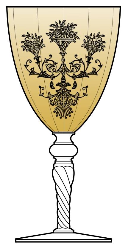 Maytime Topaz (Stem 7653 1-2) Water Goblet by Morgantown-1
