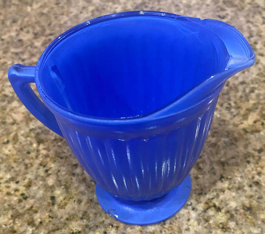 Petalware Painted Blue Creamer by MacBeth-Evans-1