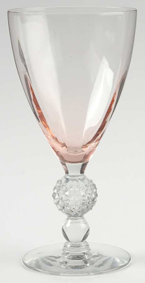 Golf Ball Peach (Optic, Clear Foot) Water Goblet by Morgantown-1