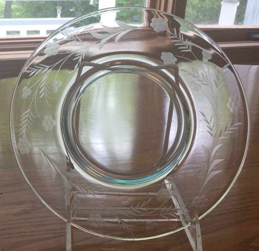 Louella (Aqua) Stem #7604-1-2) 7" Salad Plate by Morgantown-1