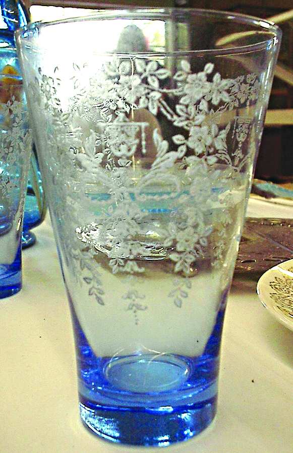 Mikado Blue (Line 9001) Flat Tumbler by Morgantown-1