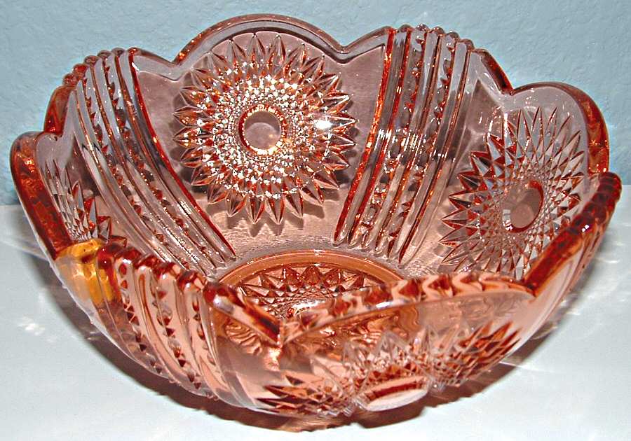 Stars and Stripes Pink Small Fruit Dessert Bowl by McKee-1