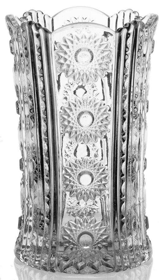 Stars and Stripes Clear Celery Vase by McKee-1