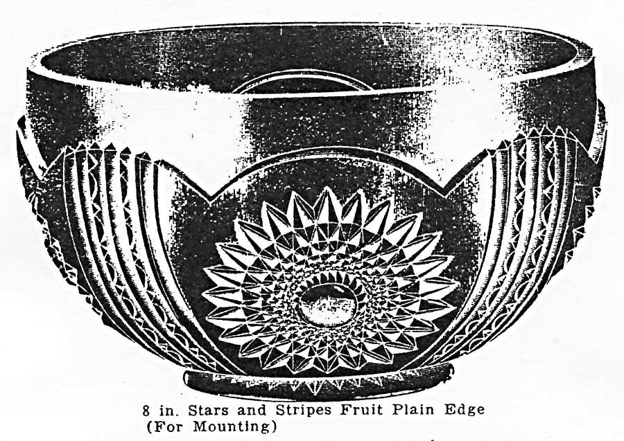 Stars and Stripes Clear 8" Round Bowl by McKee-1