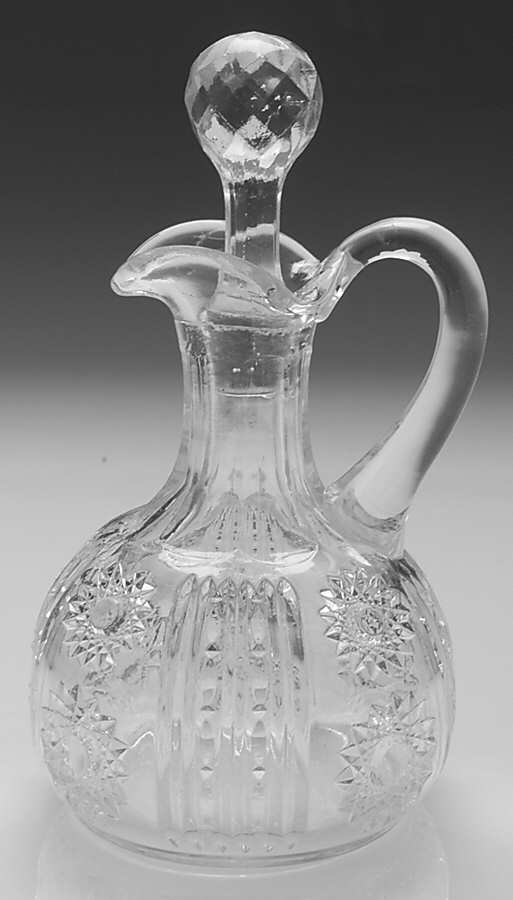 Stars and Stripes Clear 8 Oz Cruet & Stopper by McKee-1